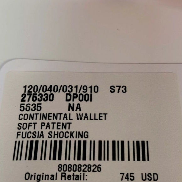 ALEXANDER McQUEEN Fucsia Patent Leather Continental Wallet, NWT - Picture 11 of 11